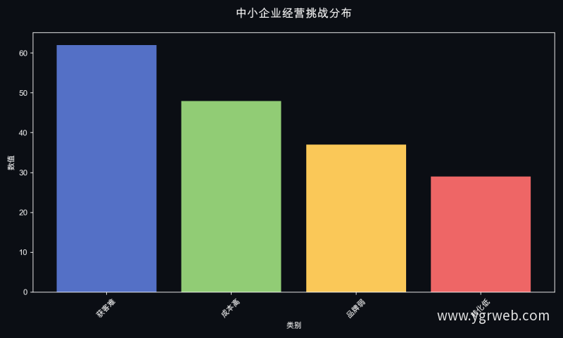 中小企业经营挑战分布